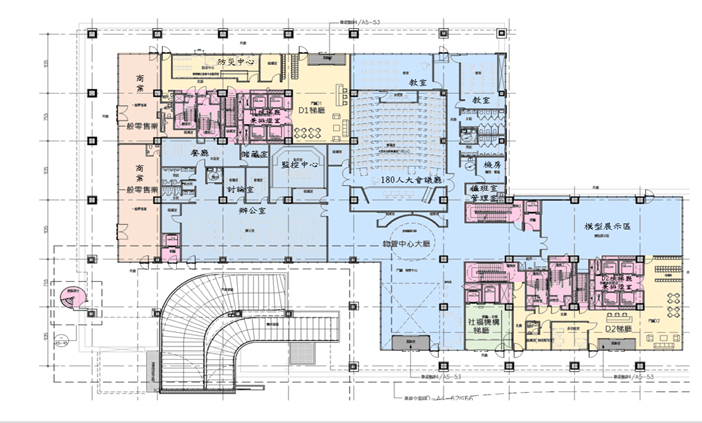 圖1-4 廣慈D社會住宅社區空間及設施(地面一層)